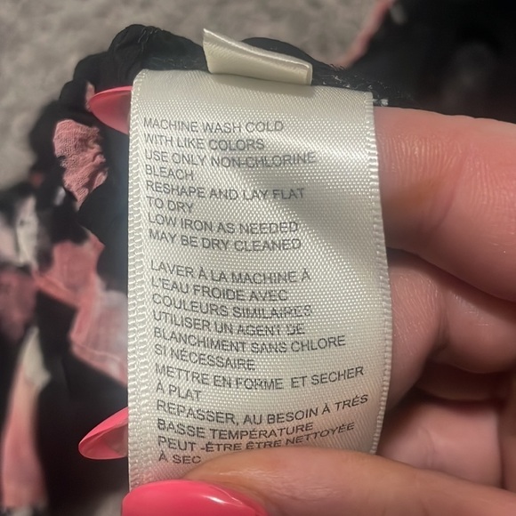 Free People Floral Lace Ruffle Top Womens Small Cropped Bell Sleeve Romantic Y2K - Picture 10 of 11